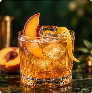 Illustrative Golden Hour cocktail presentation